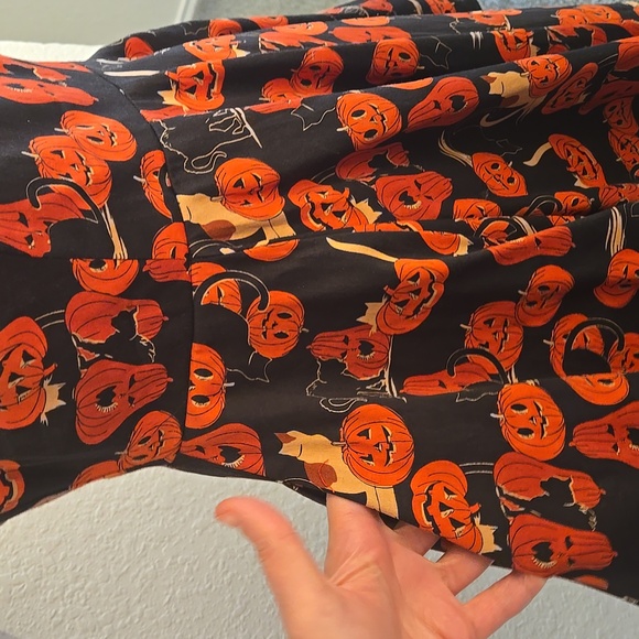 Halloween Pumpkin Cat Print Dress, Collectif, 10UK, NWOT - Picture 6 of 14